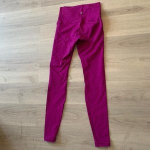 Lululemon High Waist Wunder Unders in Magenta